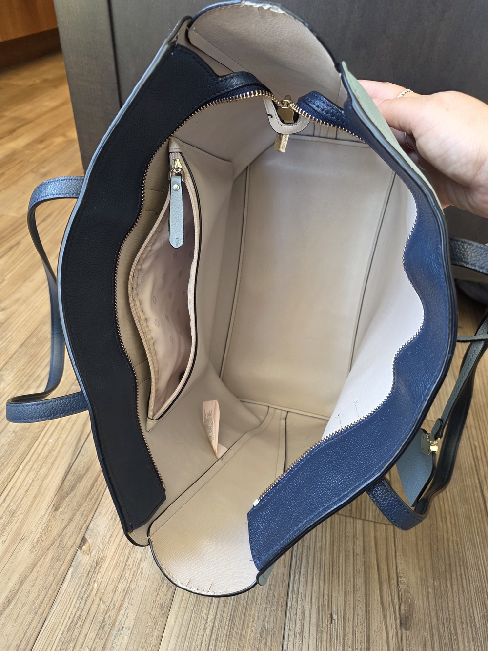 Kate Spade New York Two-Tone Light Blue Tote Bag - Picture 7 of 11